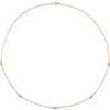 14kt Rose Gold 1/4 ct tw Five Diamond Station Necklace