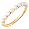 14k Yellow Gold 10 Cultured Freshwater Pearls Ring
