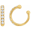 14k Yellow Gold 1/6 ct tw Diamond Ear Cuff