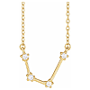 14k Yellow Gold 1/10 ct tw Diamond Aquarius Necklace