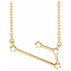 14k Yellow Gold .08 ct tw Diamond Aries Necklace