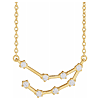 14k Yellow Gold 1/6 ct tw Diamond Capricorn Necklace