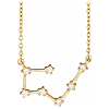 14k Yellow Gold 1/6 ct tw Diamond Taurus Necklace