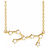 14k Yellow Gold 1/6 ct tw Diamond Virgo Necklace