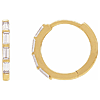14k Yellow Gold 1/3 ct tw Lab-Grown Diamond Baguette Hoop Earrings