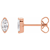 14k Rose Gold 1/2 ct tw Lab-Grown Marquise Diamond Stud Earrings