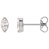14k White Gold 1/2 ct tw Lab-Grown Marquise Diamond Stud Earrings