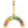 14k Yellow Gold Multi-Gemstone Rainbow Pendant