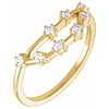 14k Yellow Gold 1/5 ct tw Diamond Capricorn Ring
