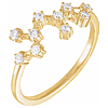 14k Yellow Gold 1/4 ct tw Diamond Sagittarius Ring