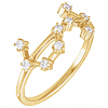 14k Yellow Gold 1/5 ct tw Diamond Scorpio Ring