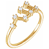 14k Yellow Gold 1/6 ct tw Diamond Virgo Ring