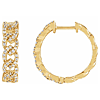 14k Yellow Gold 1/2 ct tw Lab-Grown Diamond Marquise Link Hoop Earrings