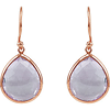 Rose Gold-plated Sterling Silver 16 ct Amethyst Pear Earrings