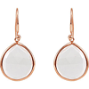15 ct Rose Quartz Earrings with 14kt Rose Gold Plating