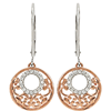 Rose Gold Plated 1/8 ct tw Diamond Earrings