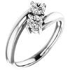 14kt White Gold 1/2 ct Two-Stone Diamond Ring
