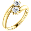 14kt Yellow Gold 1/2 ct Two-Stone Diamond Ring