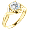 14kt Yellow Gold 1 ct Forever One Moissanite Infinity Style Ring