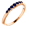 14k Rose Gold 1/4 ct Blue Sapphire Stackable Ring