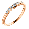 14k Rose Gold 1/5 ct Diamond Stackable Ring