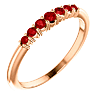 14k Rose Gold 1/3 ct Ruby Stackable Ring