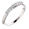 14k White Gold 1/5 ct Diamond Stackable Ring
