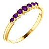 14k Yellow Gold 1/4 ct Amethyst Stackable Ring