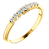 14k Yellow Gold 1/5 ct Diamond Stackable Ring