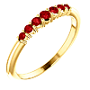 14k Yellow Gold 1/3 ct Ruby Stackable Ring