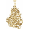 14k Yellow Gold Nugget Pendant 1in