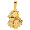 10k Yellow Gold Classic Gold Nugget Pendant 3/4in