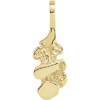 10k Yellow Gold Slender Gold Nugget Pendant 1/2in