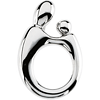 14kt White Gold 3/4in Mother and Child Hollow Back Pendant