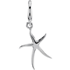 14kt White Gold 5/8in Skinny Starfish Charm