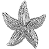 Sterling Silver 1in Starfish Pendant