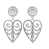 Sterling Silver Fashion Heart Earrings