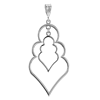 Sterling Silver Pointed Fashion Pendant 1 3/4in