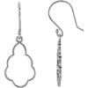 14kt White Gold Small Curled Teardrop Dangle Earrings