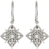 1/3 CT TW Vintage Inspired Star Earrings in Sterling Silver