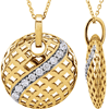 14kt Yellow Gold 1/4 Ct Diamond 18in Necklace