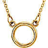 14kt Yellow Gold Tiny Posh Open Circle on 18in Necklace