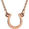14kt Rose Gold TinyPosh Horseshoe 18in Necklace