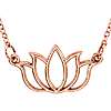 14k Rose Gold Tiny Posh Lotus Flower Necklace