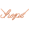 14k Rose Gold Hope Script Necklace