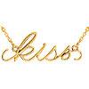 14k Yellow Gold Kiss Necklace