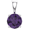 14kt White Gold 3/4 ct Amethyst Pendant