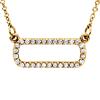 14kt Yellow Gold 1/6 ct Diamond Soft Rectangle 16in Necklace