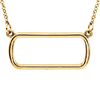 14kt Yellow Gold Soft Rectangle 16in Necklace