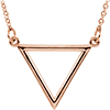 14kt Rose Gold Open Triangle 16in Necklace